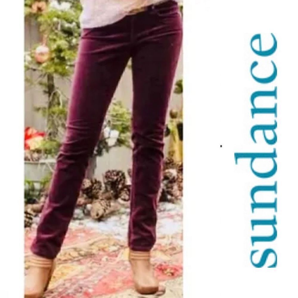 Sundance Day & Night Velveteen Jeans Pants Purple Size 2